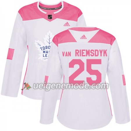 Dame Eishockey Toronto Maple Leafs Trikot James Van Riemsdyk 25 Adidas 2017-2018 Weiß Pink Fashion Authentic